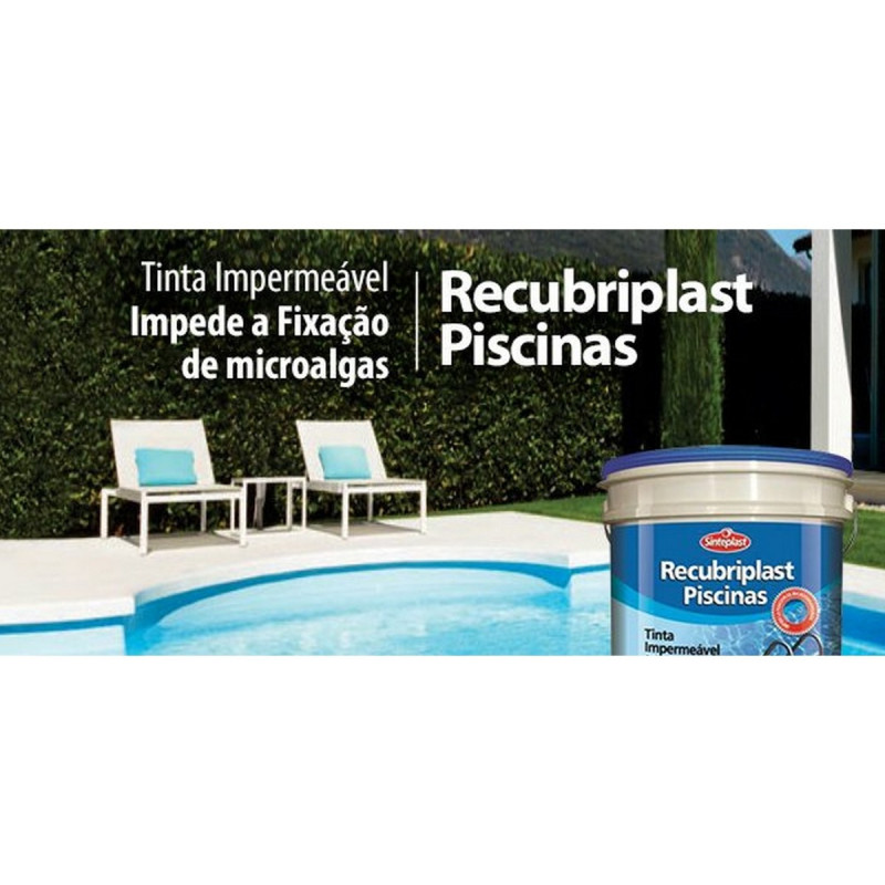 Tinta Piscina Impermeabilizante Azul Piscina 10l Recubriplast