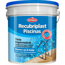 Tinta Piscina Impermeabilizante Azul Piscina 10l Recubriplast